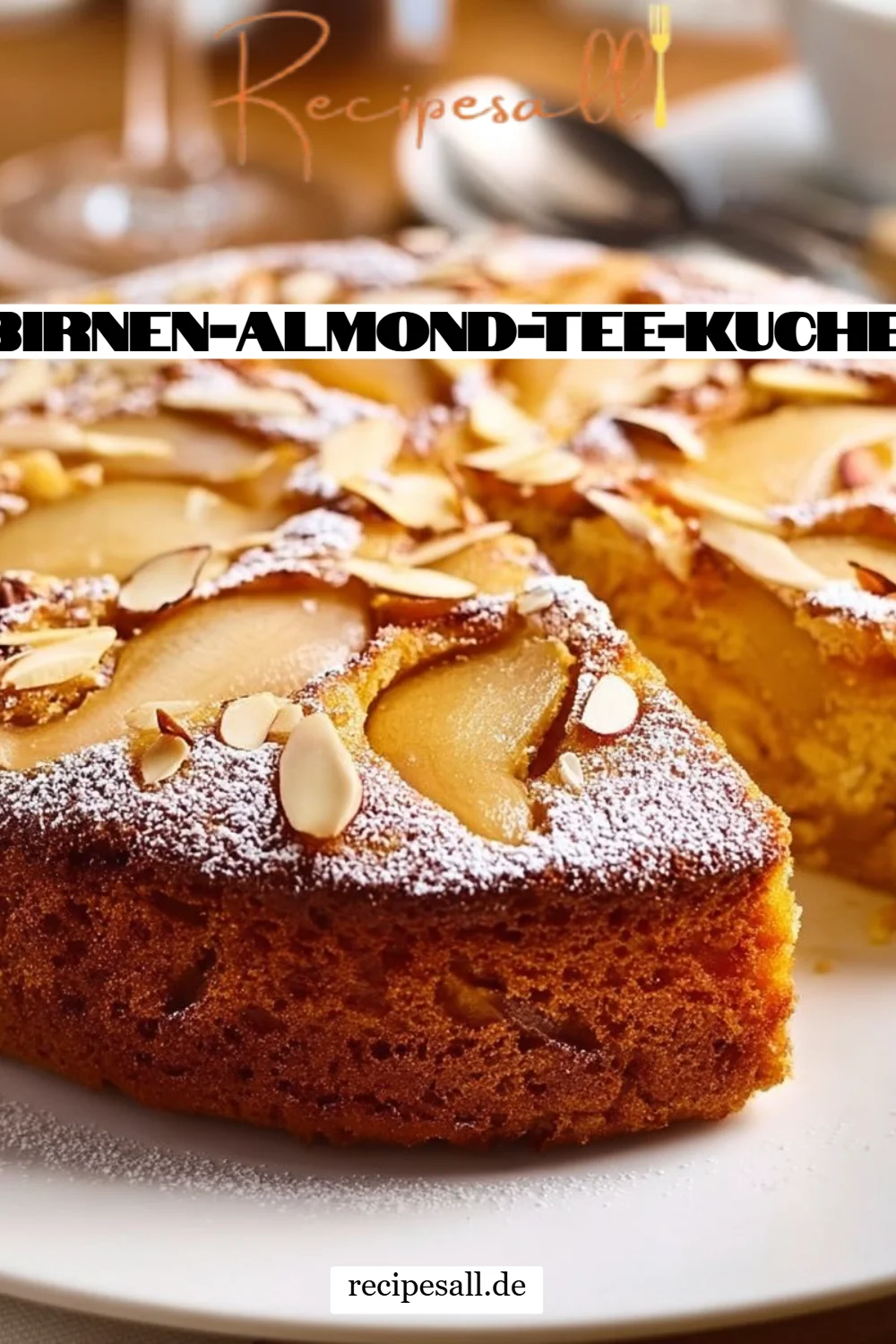 Birnen-Almond-Tee-Kuchen