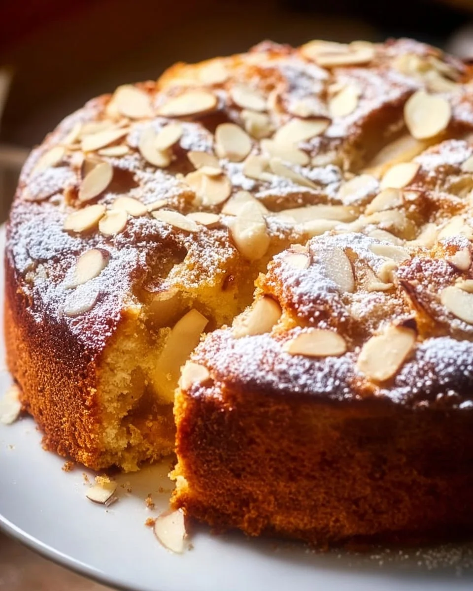 Birnen-Mandel-Olivenöl-Kuchen
