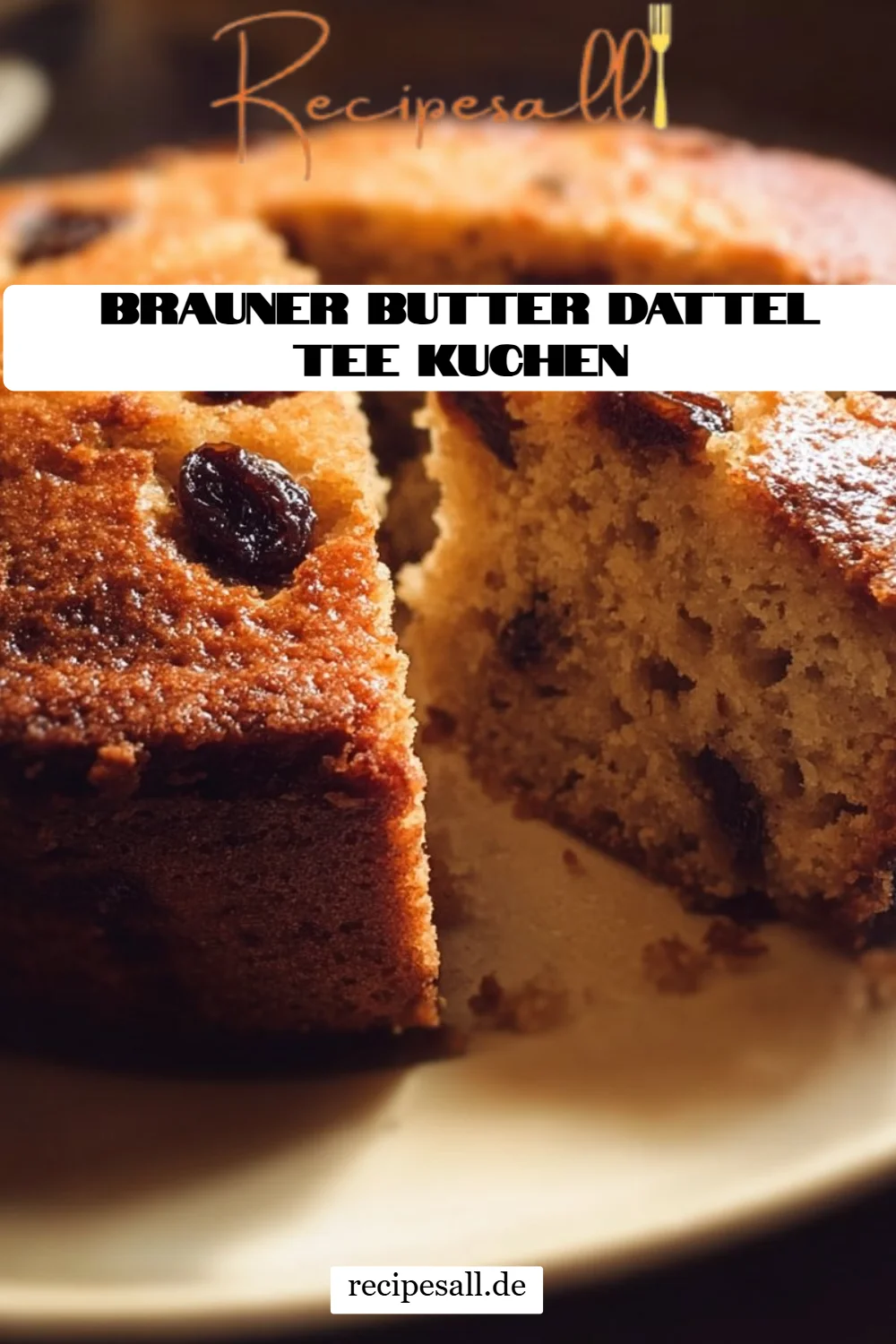 Brauner Butter Dattel Tee Kuchen