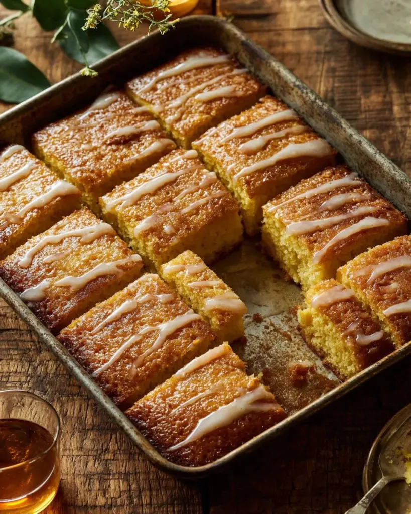 Cinnamon Sugar Focaccia with Cream Cheese Frosting on a rustic table