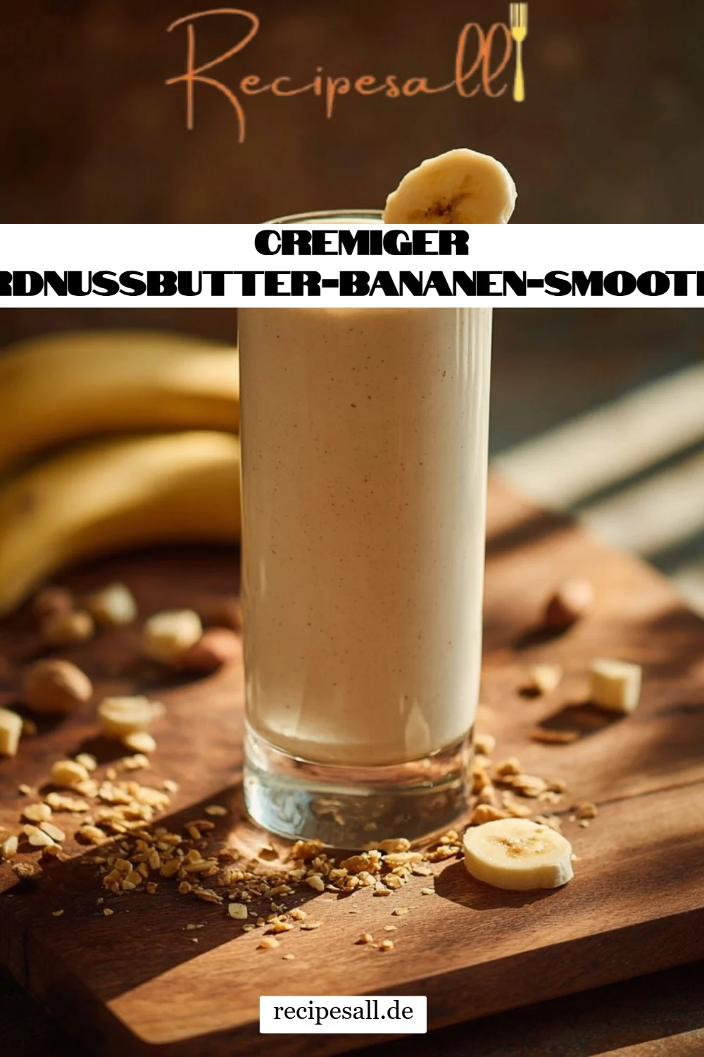 Cremiger Erdnussbutter-Bananen-Smoothie
