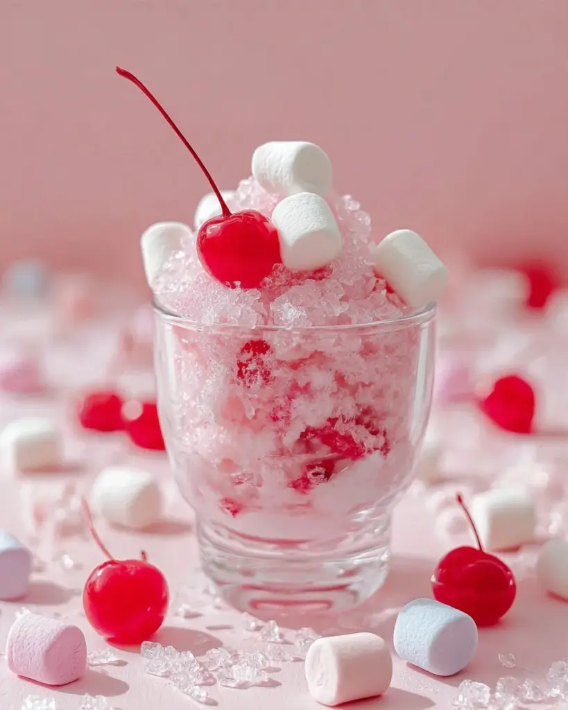 Einfache Kirschen Cheesecake Fluff mit frischen Kirschen und Sahne dekoriert