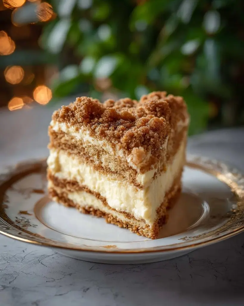 Leckeres Eierlikör Dump Cake auf einem Teller serviert