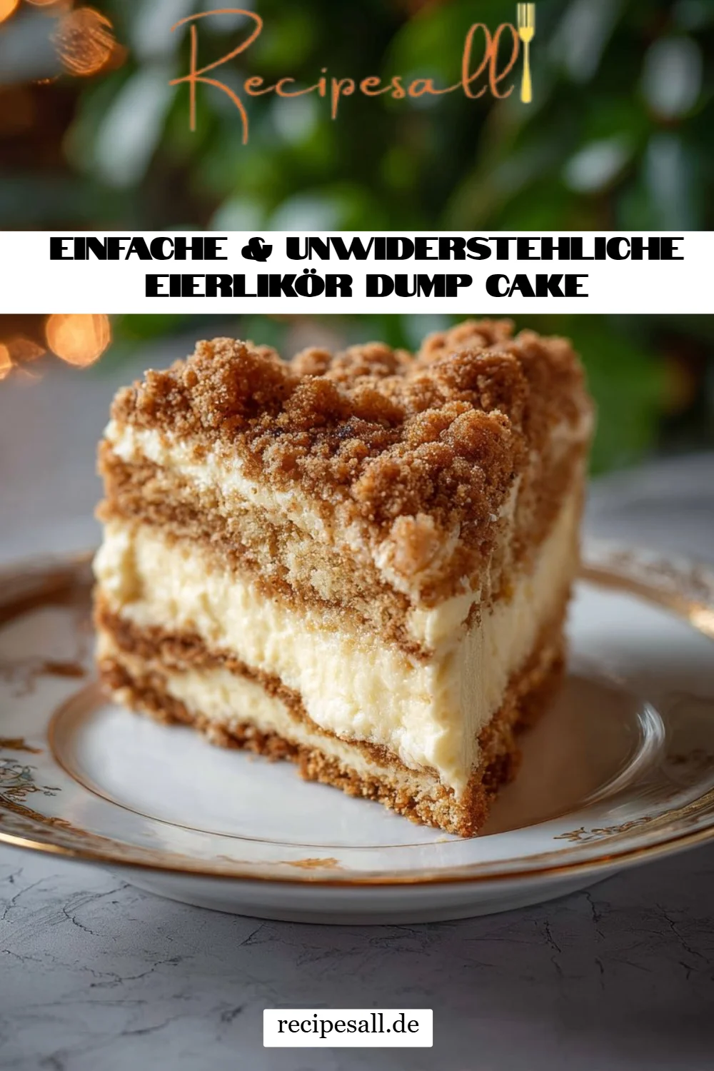 Einfache & Unwiderstehliche Eierlikör Dump Cake