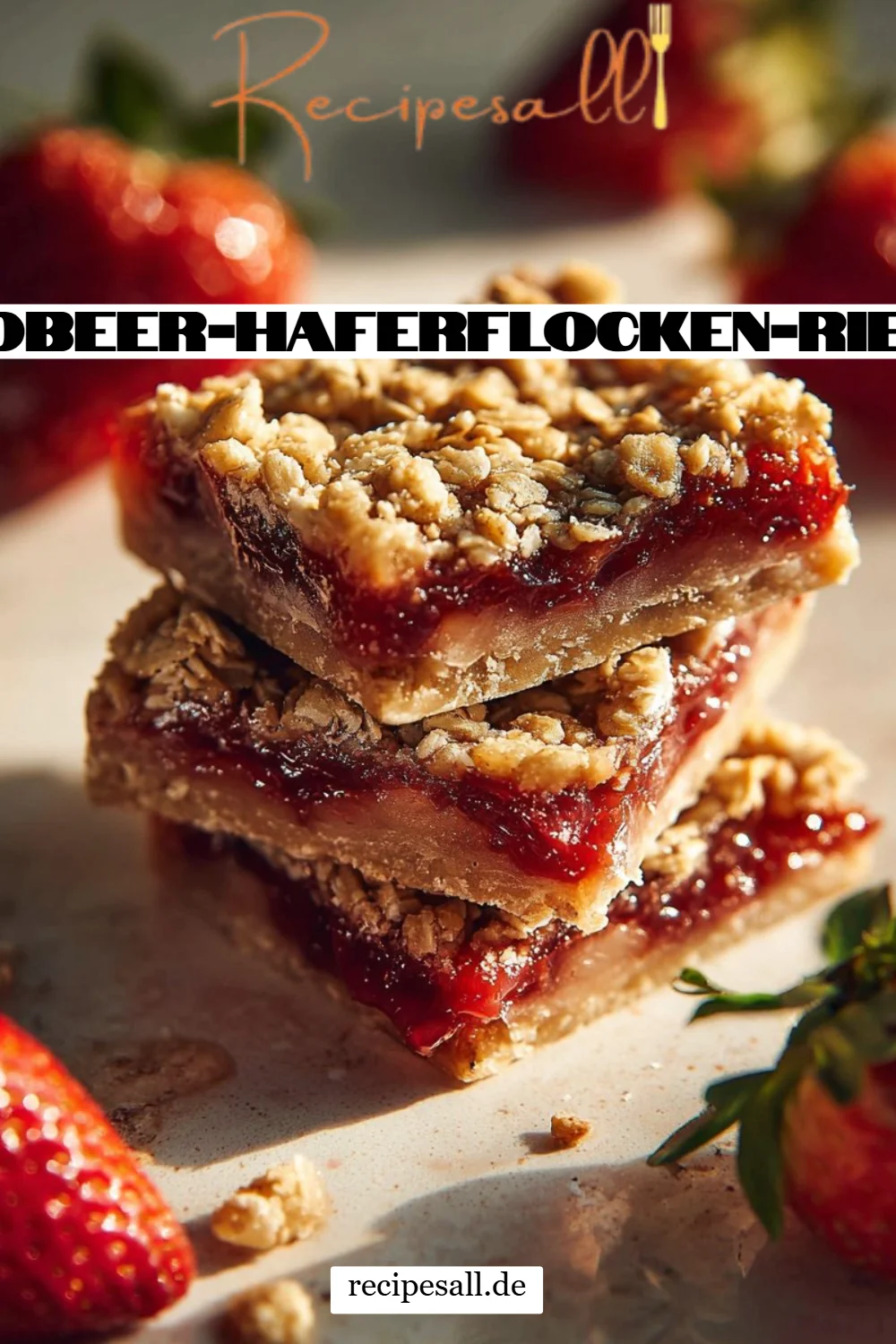 Erdbeer-Haferflocken-Riegel
