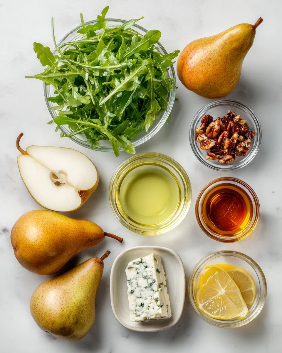 Erfreulich frischer Birnen- und Rucola-Salat