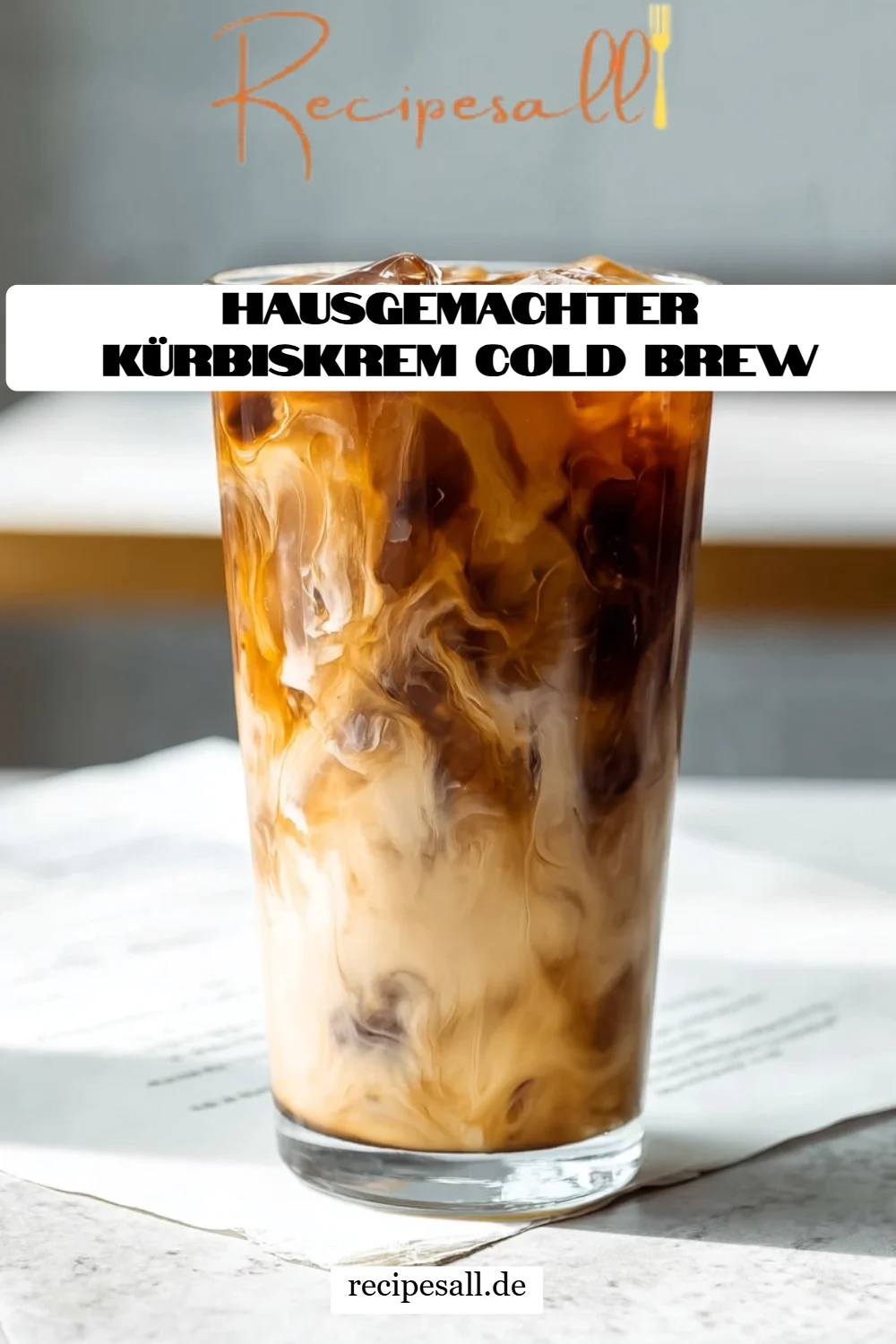 Hausgemachter Kürbiskrem Cold Brew