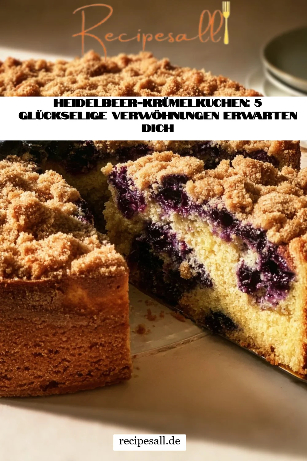 Heidelbeer-Krümelkuchen: 5 glückselige Verwöhnungen erwarten dich