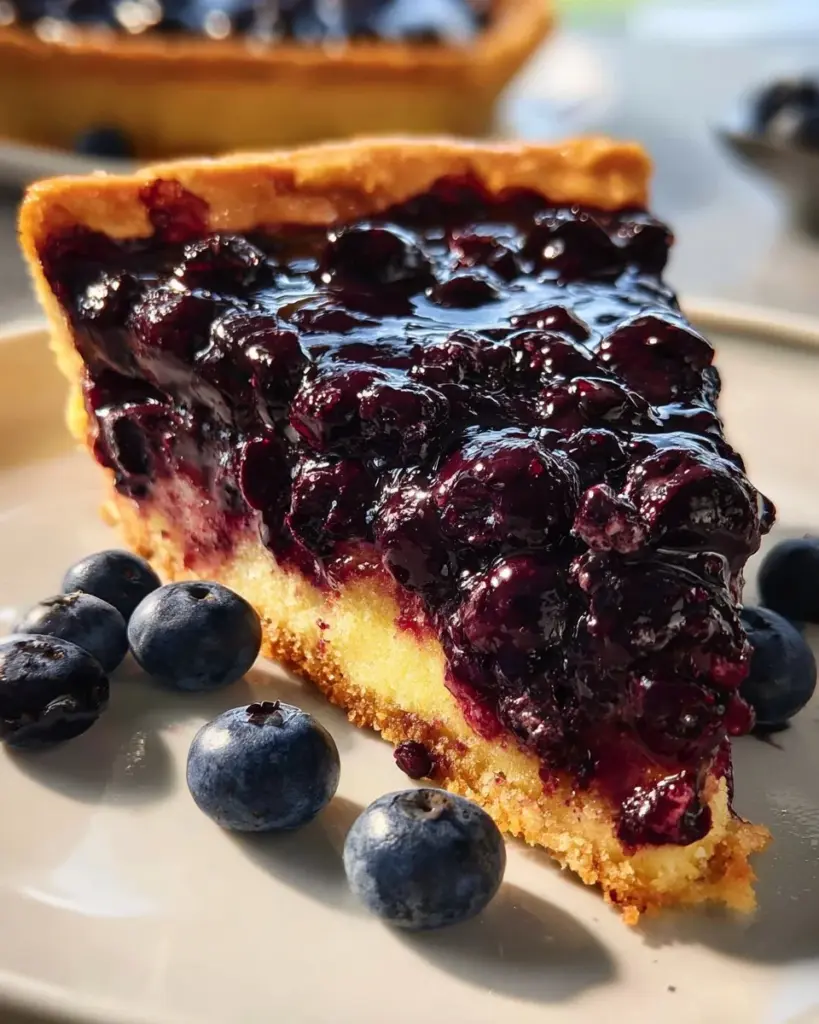Heidelbeer-Zitronen-Kuchen auf dem Kopf, lecker und einfach zu backen.