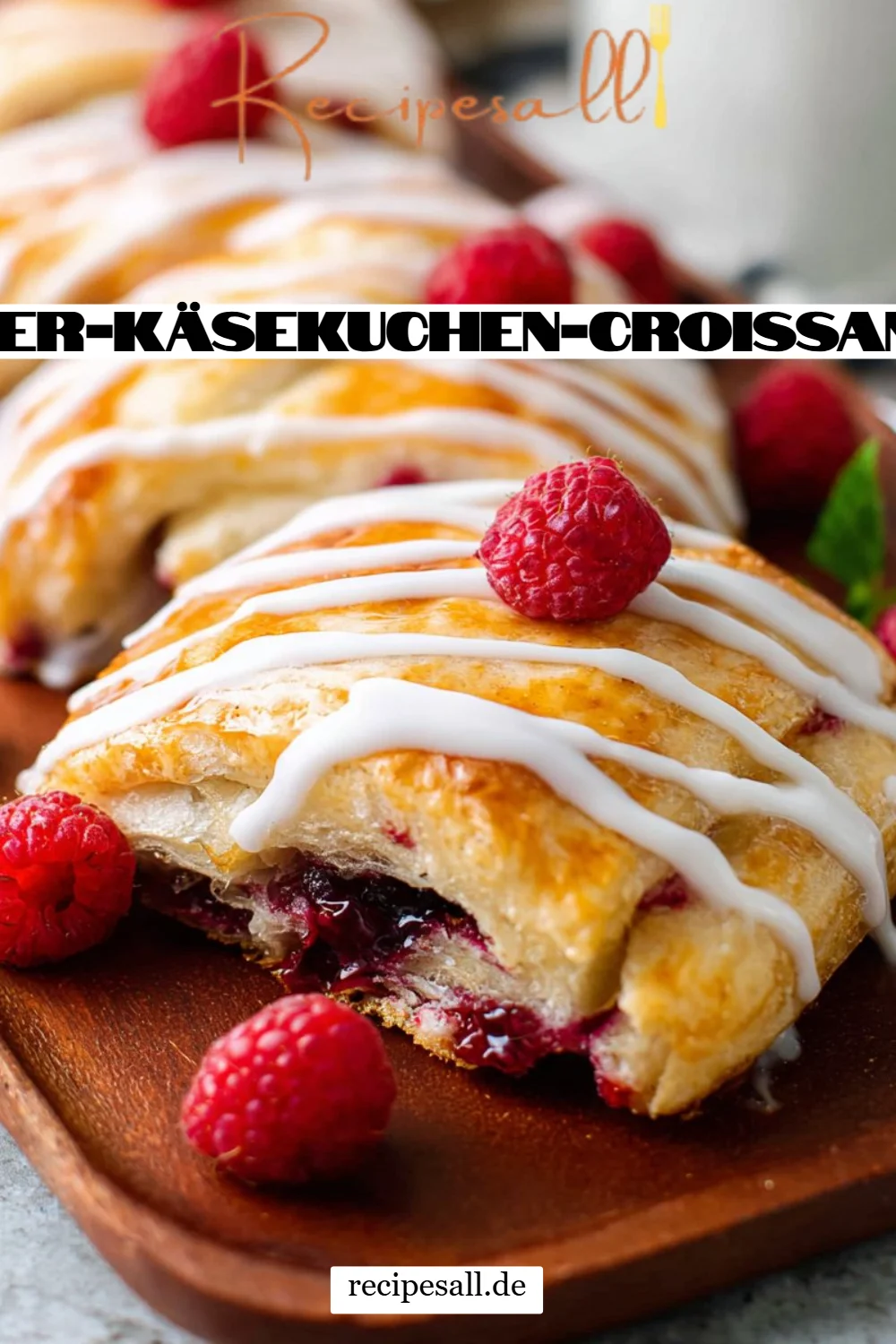 Himbeer-Käsekuchen-Croissant-Ring