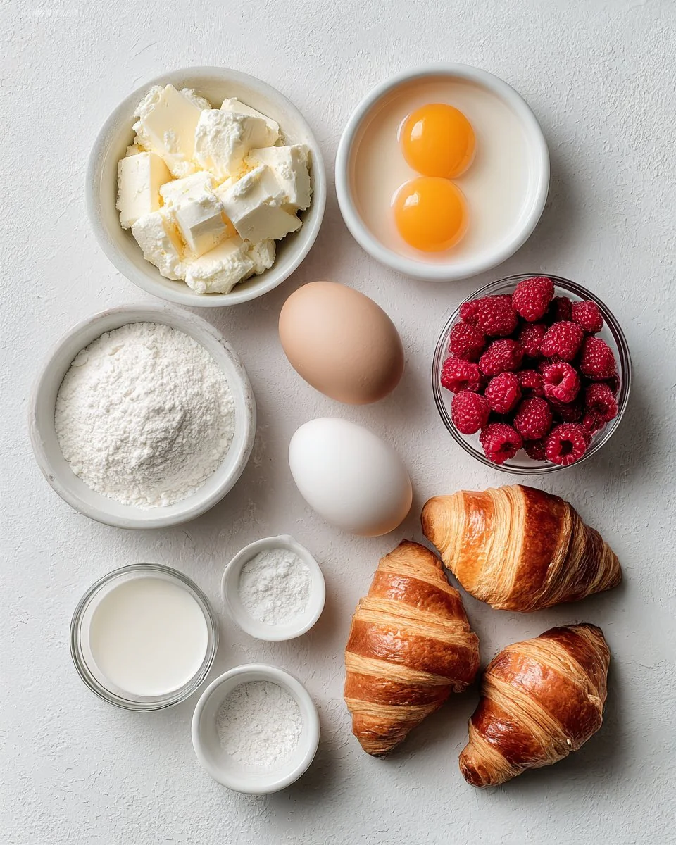 Himbeer-Käsekuchen-Croissant-Ring