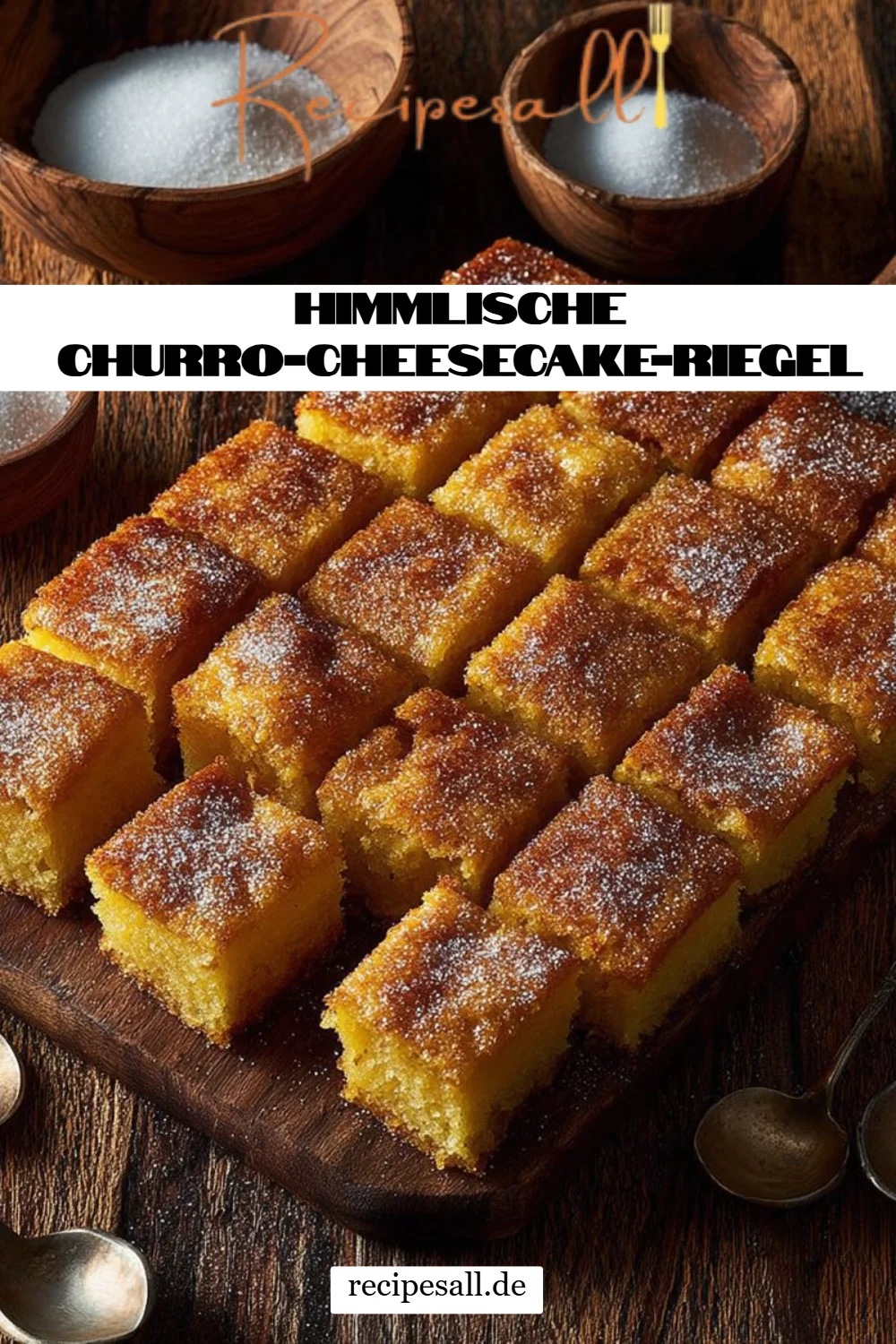 Himmlische Churro-Cheesecake-Riegel