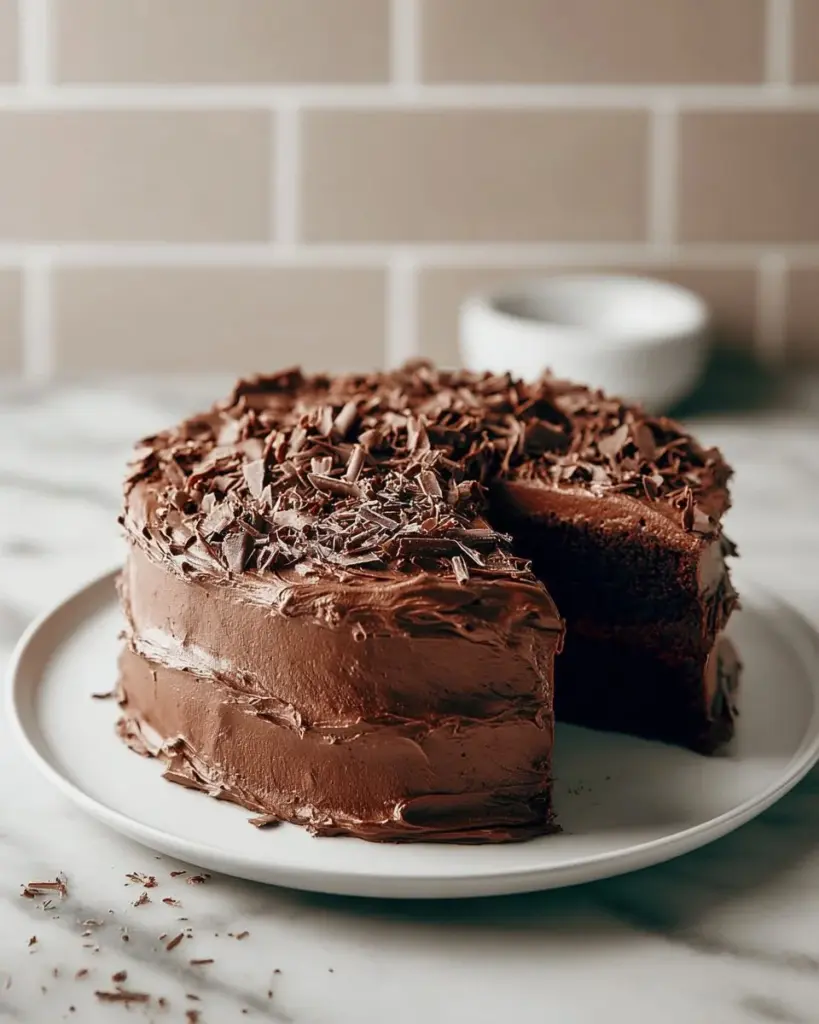 Himmlischer Schokoladen-Engelsfood-Kuchen mit dekadenter Schokoladenglasur