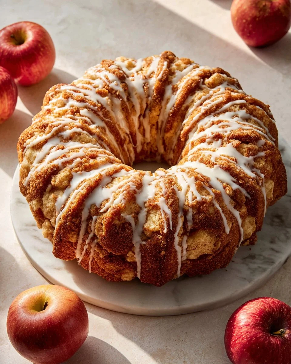 Irresistibler Apfelkuchen-Bombenkranz