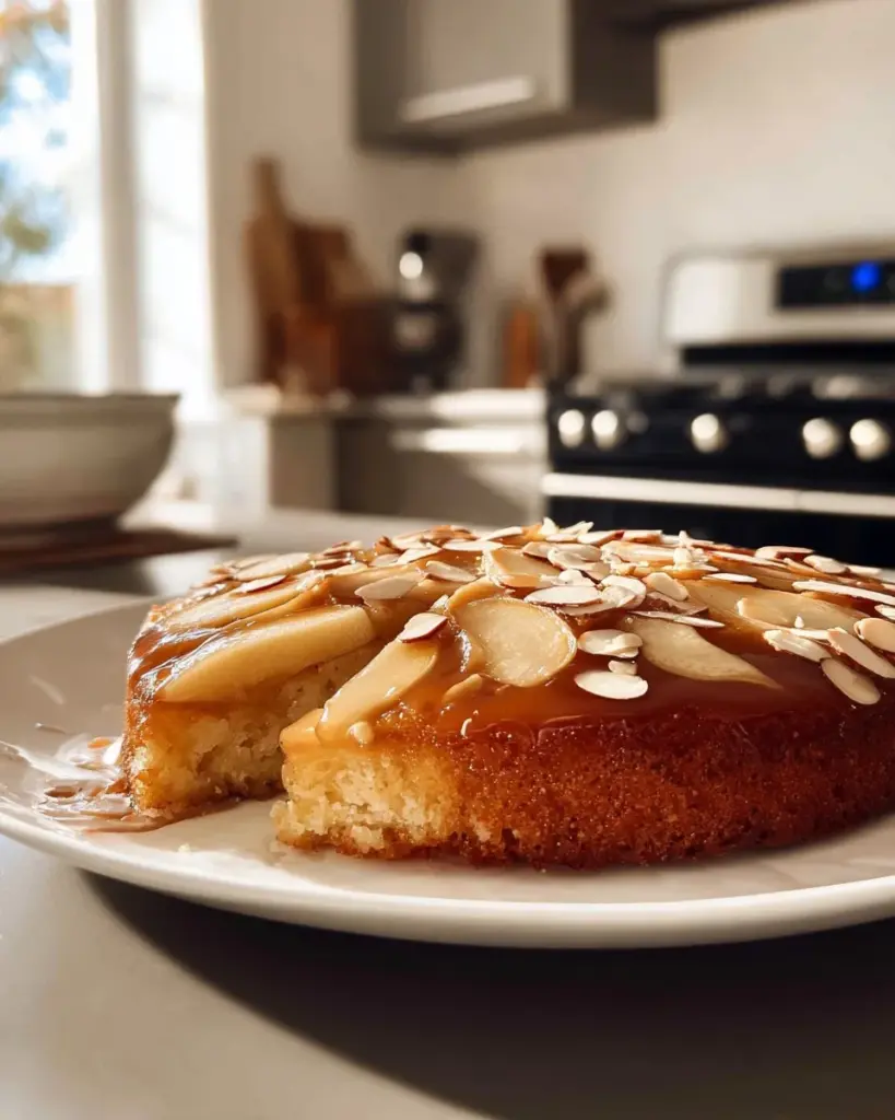 Mandeln-Birnen-Wendekuchen mit sieben köstlichen Schichten