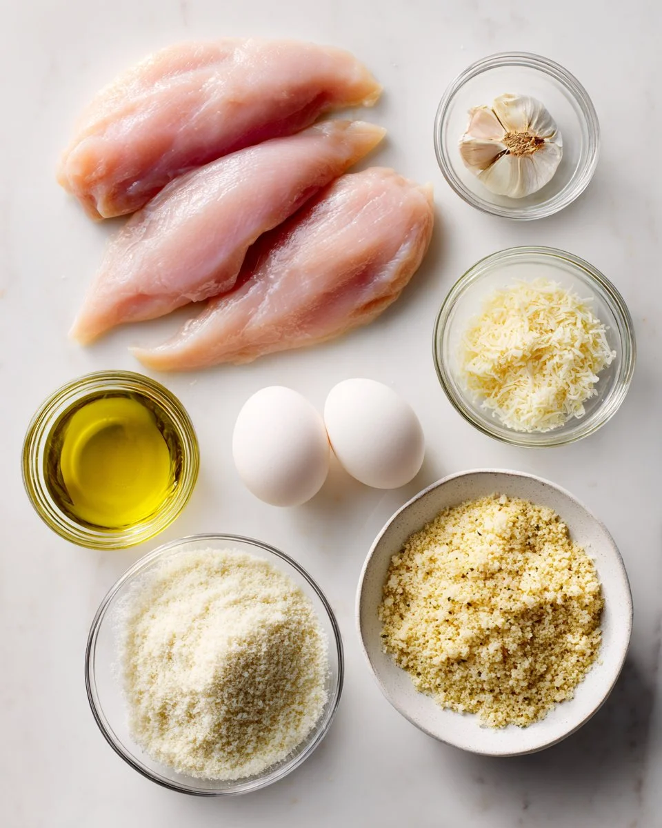 Parmesan-Krustenhähnchen mit Knoblauchsauce