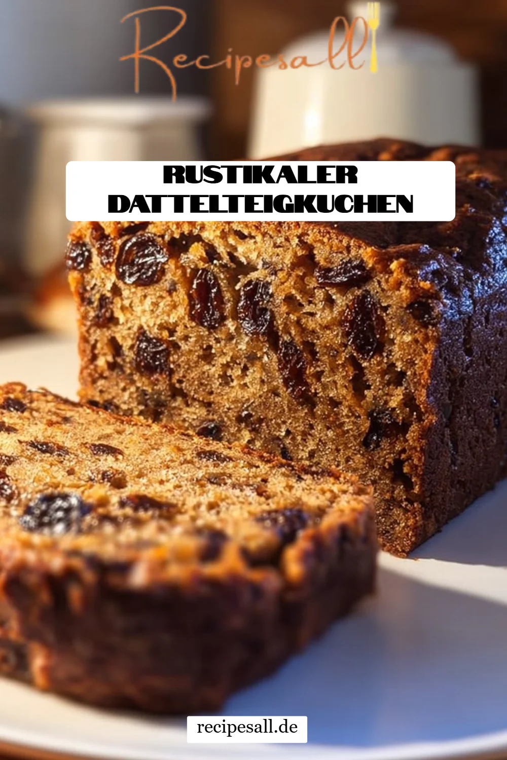 Rustikaler Dattelteigkuchen