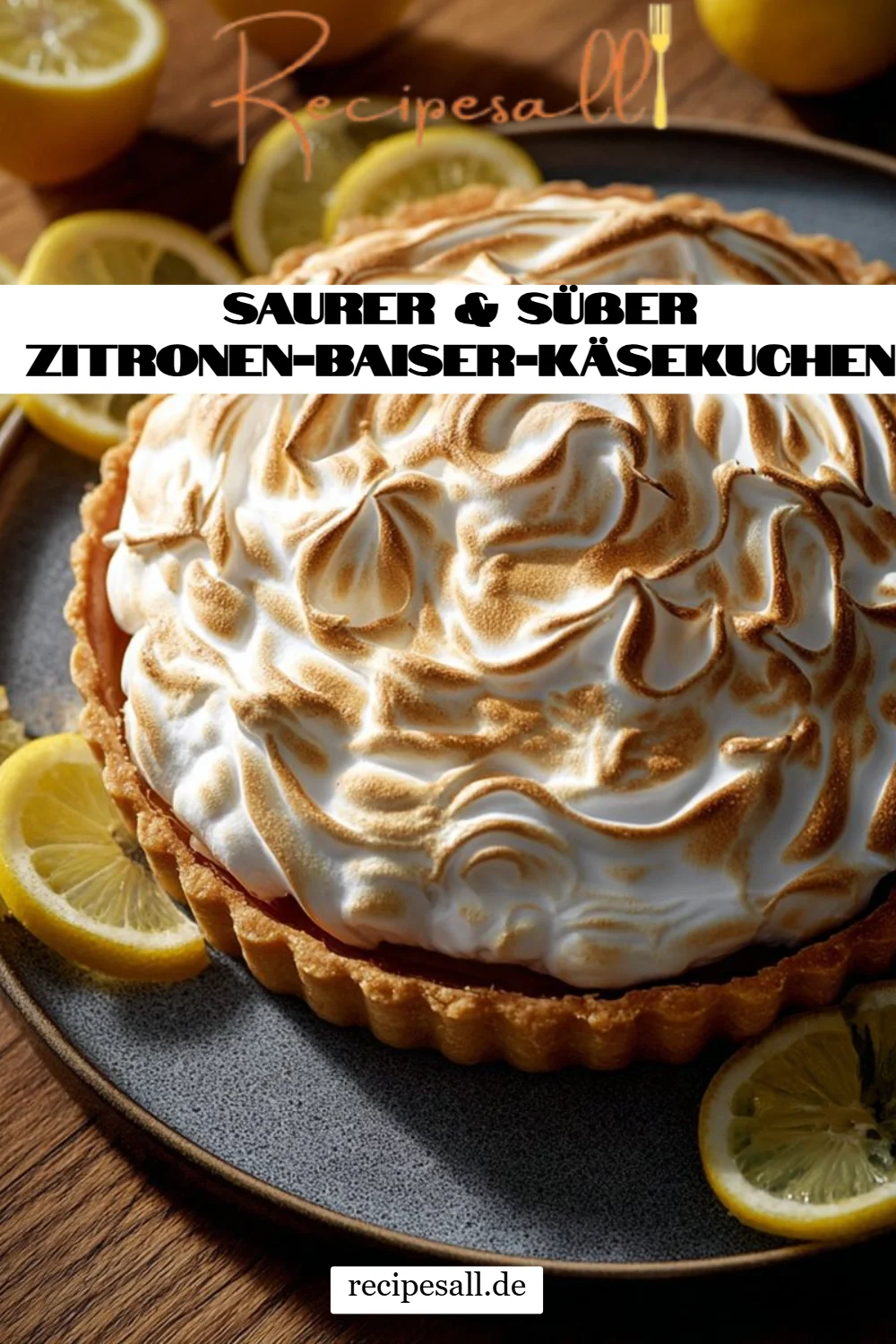 Saurer & Süßer Zitronen-Baiser-Käsekuchen