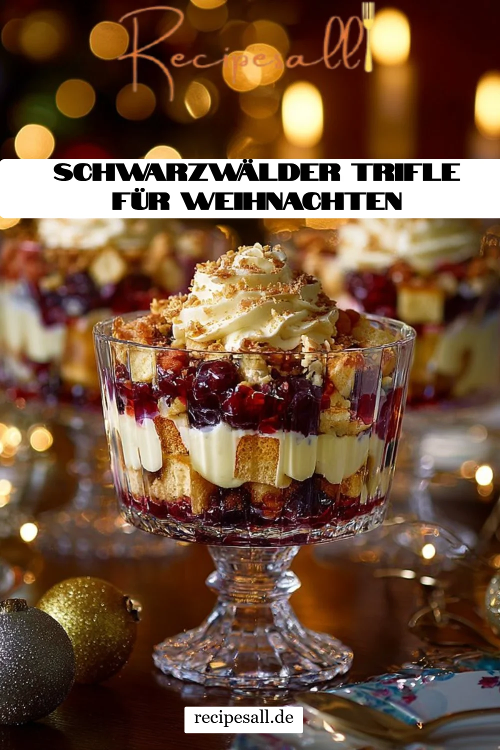 Schwarzwälder Trifle für Weihnachten