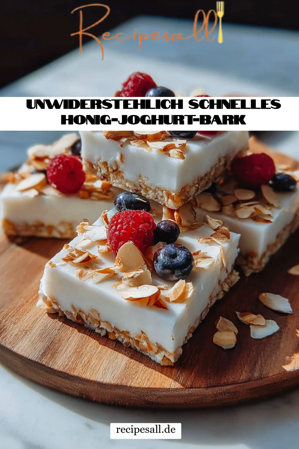 Unwiderstehlich schnelles Honig-Joghurt-Bark