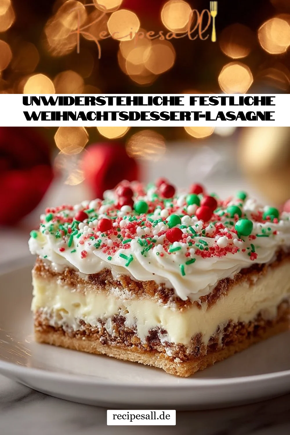 Unwiderstehliche festliche Weihnachtsdessert-Lasagne