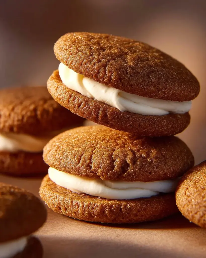 Leckere Lebkuchen-Haferflocken-Cremekekse auf einem Teller