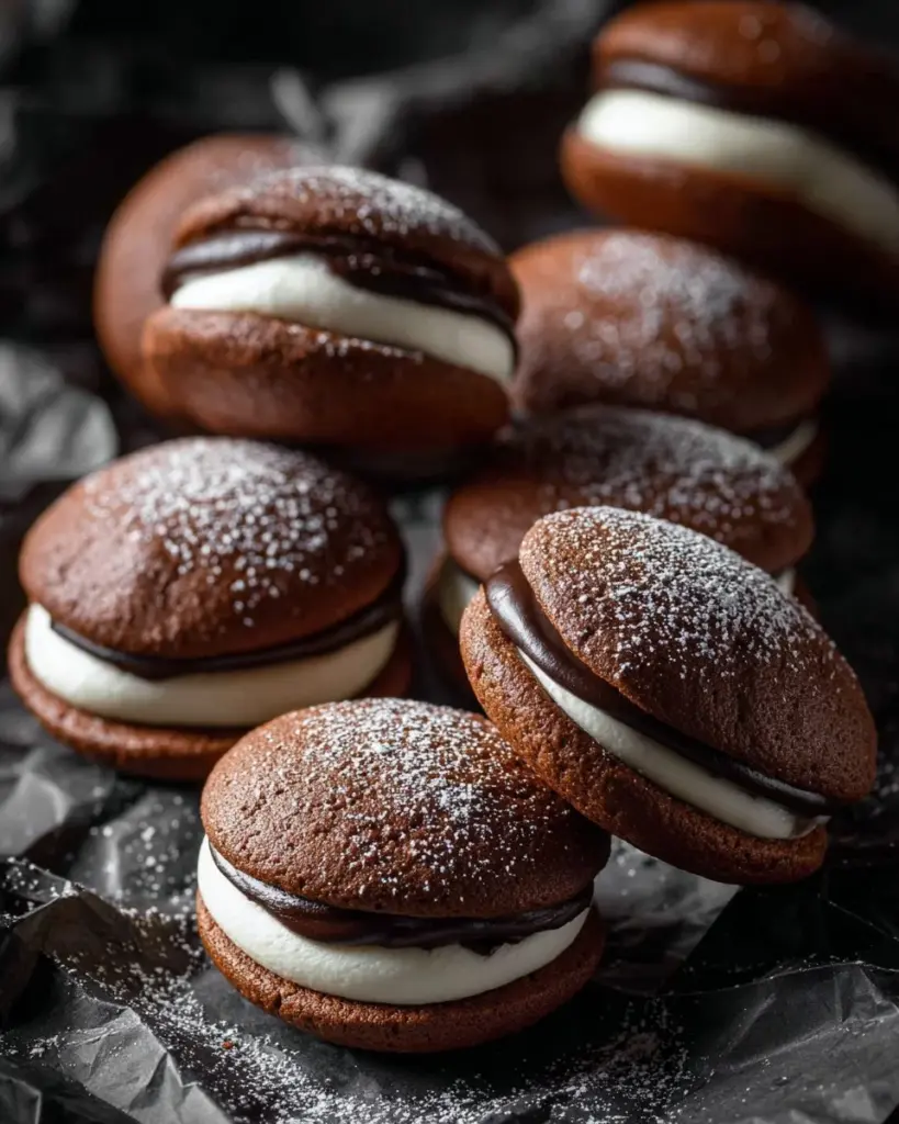 Lebkuchen-Whoopie-Pies mit leckerer Füllung auf einem festlichen Tisch