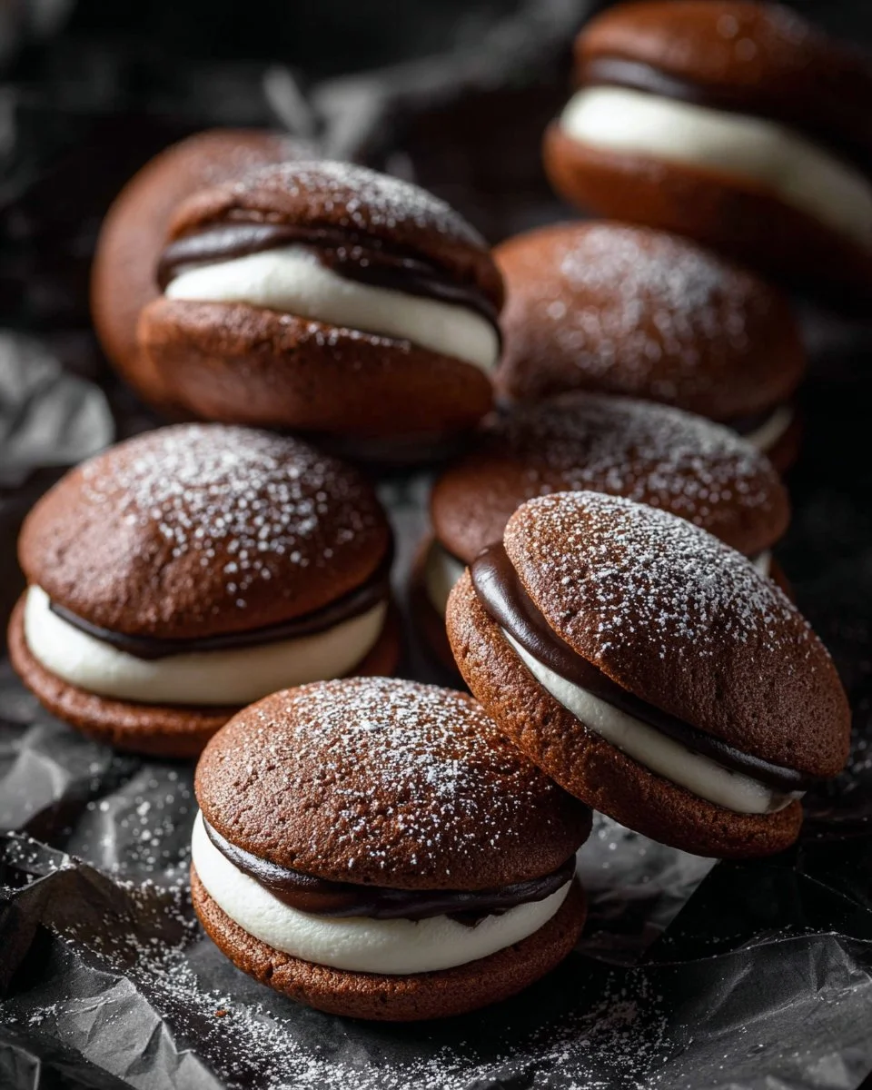 Lebkuchen-Whoopie-Pies mit leckerer Füllung auf einem festlichen Tisch