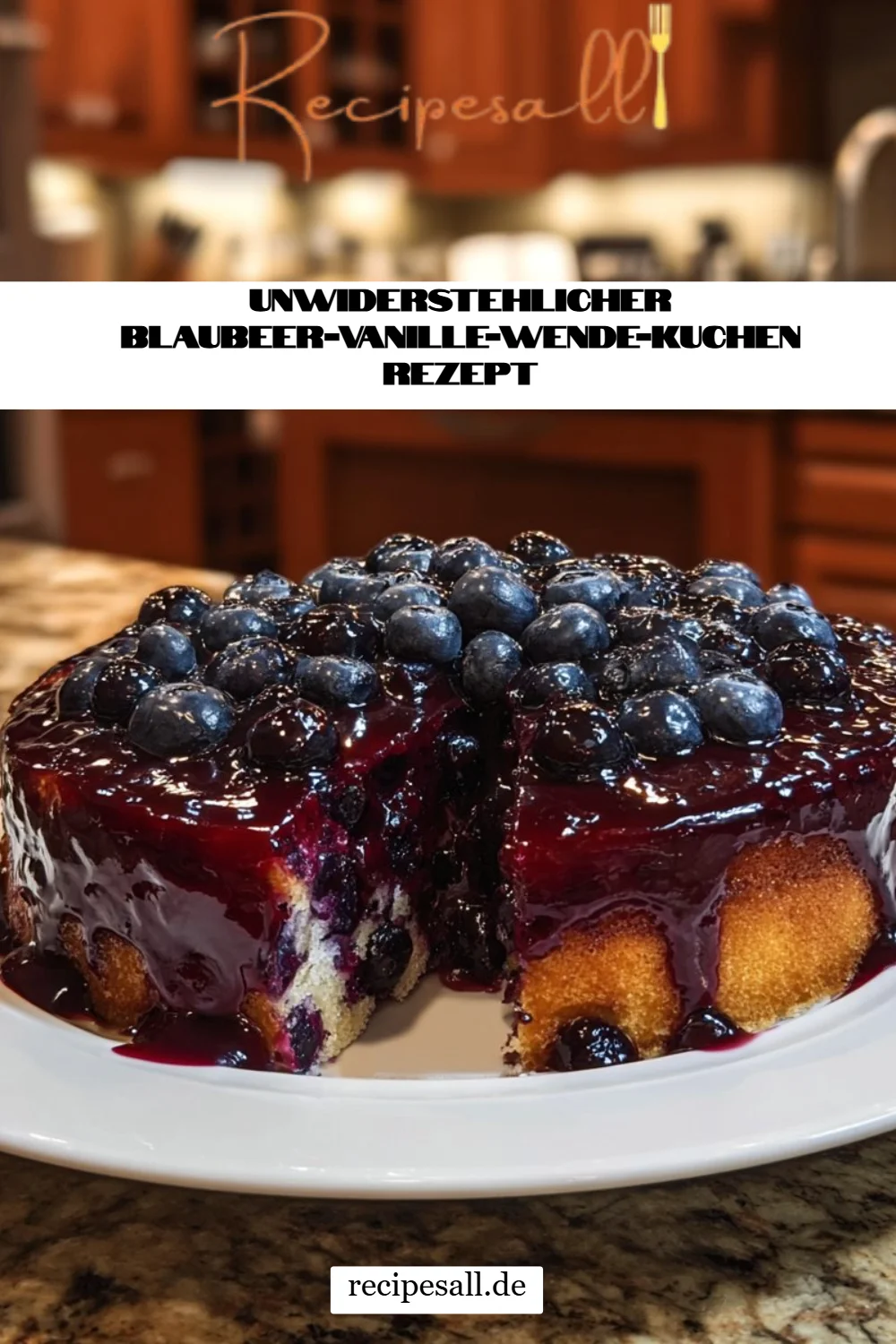Unwiderstehlicher Blaubeer-Vanille-Wende-Kuchen Rezept