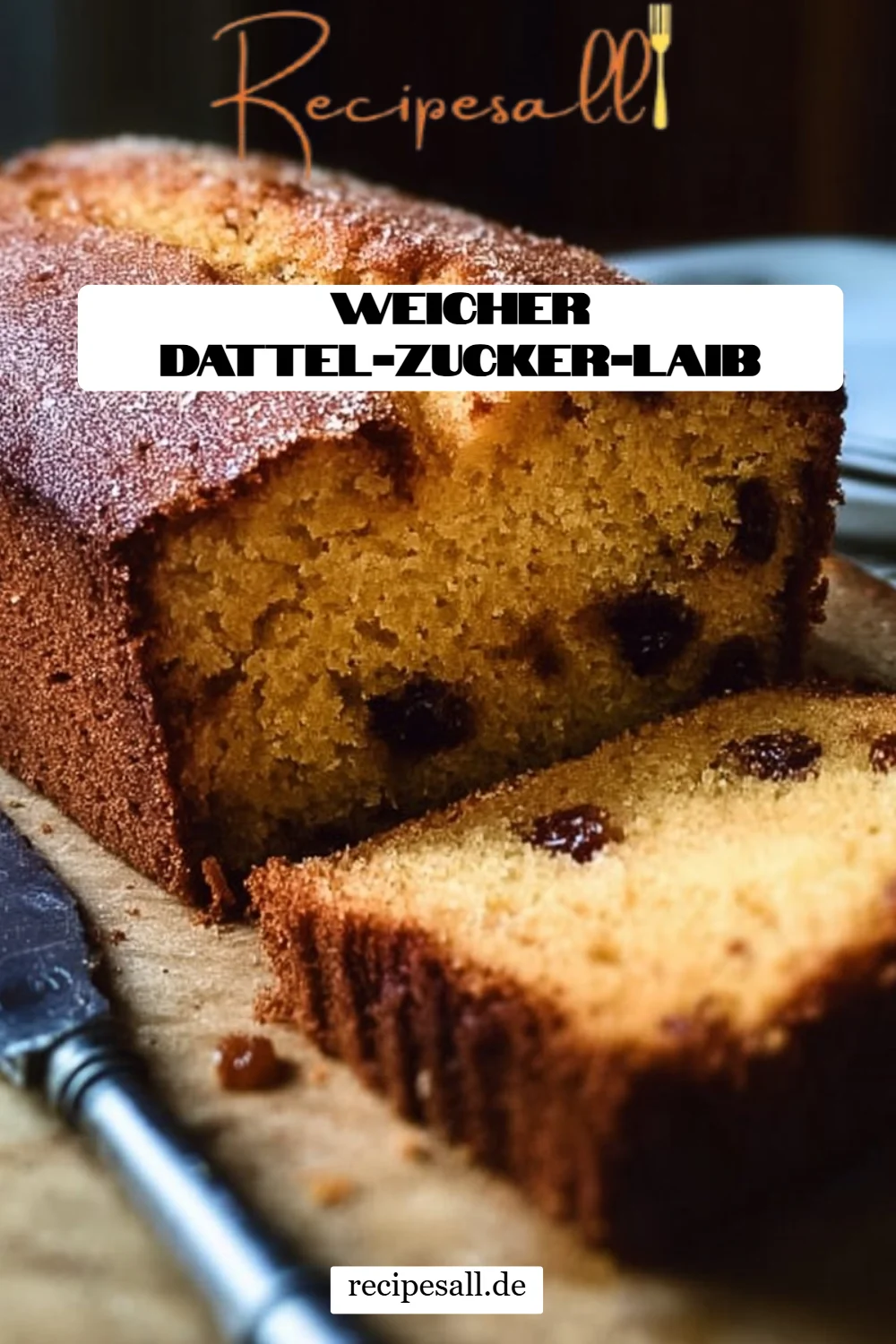 Weicher Dattel-Zucker-Laib
