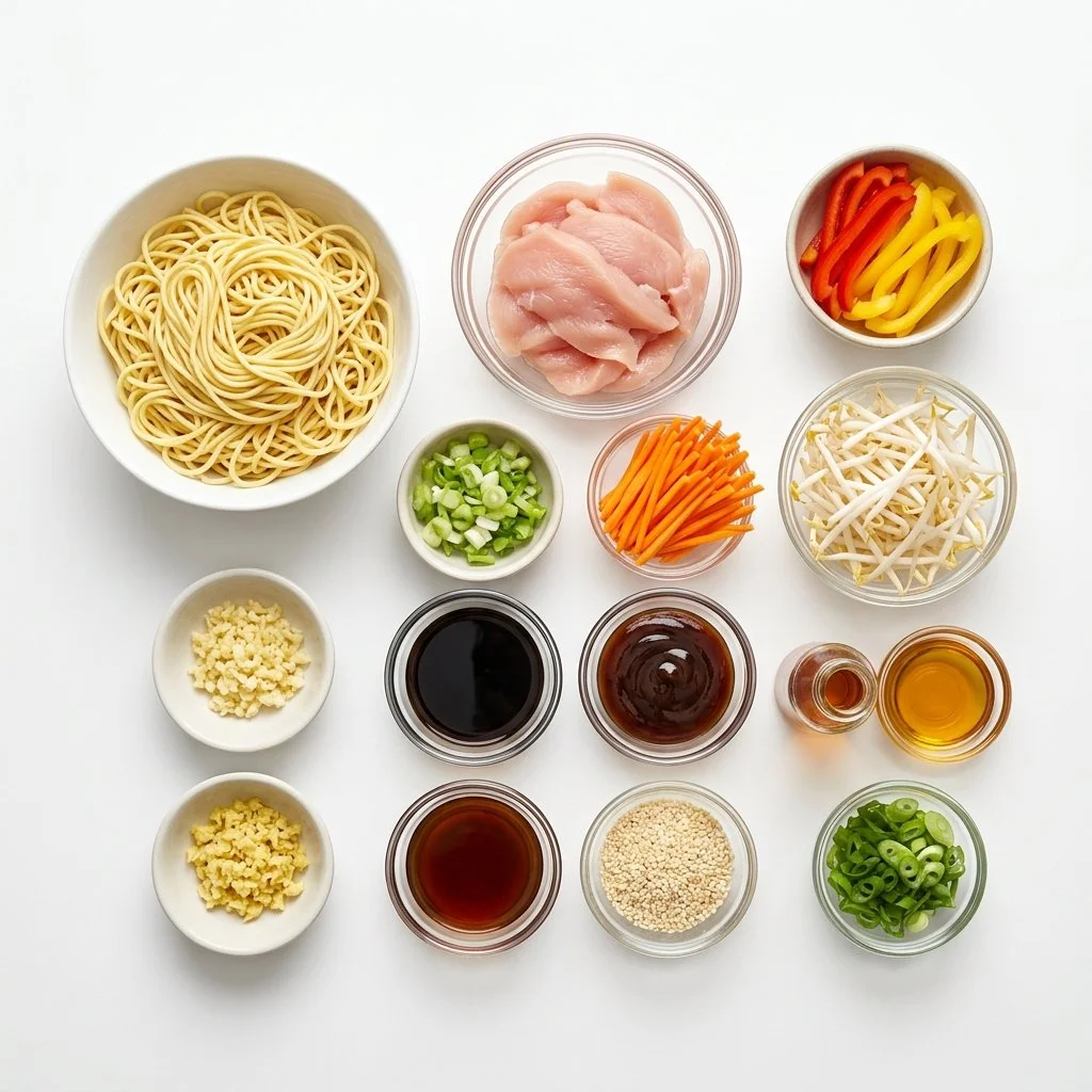 30-Minuten Hühnchen Chow Mein