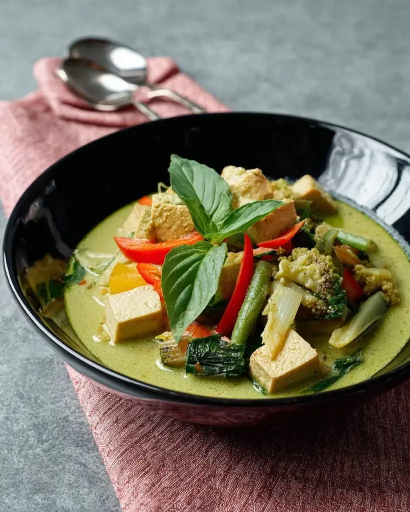 Lustvolles Veganes Thailändisches Grünes Curry.