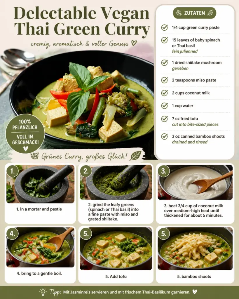 Lustvolles Veganes Thailändisches Grünes Curry.