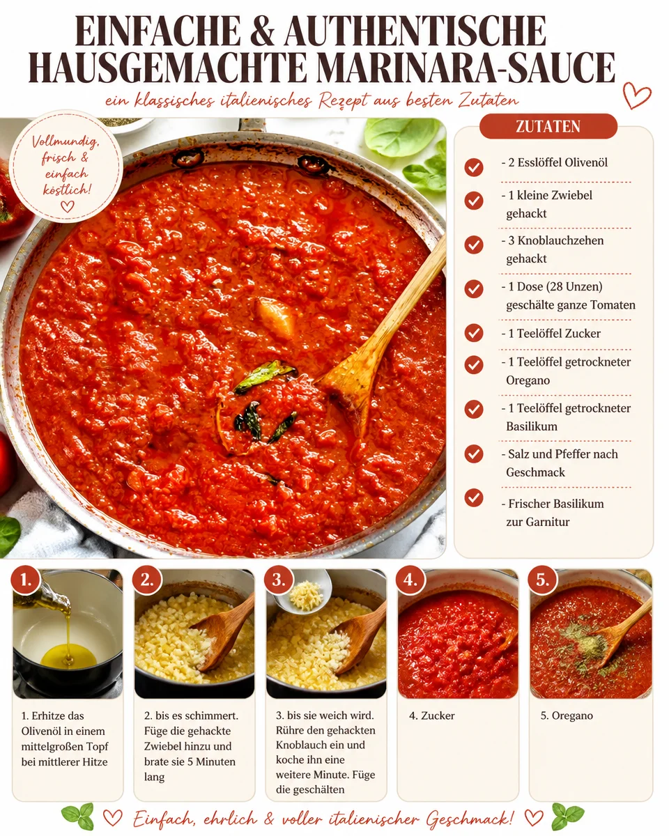 Einfache & Authentische Hausgemachte Marinara-Sauce