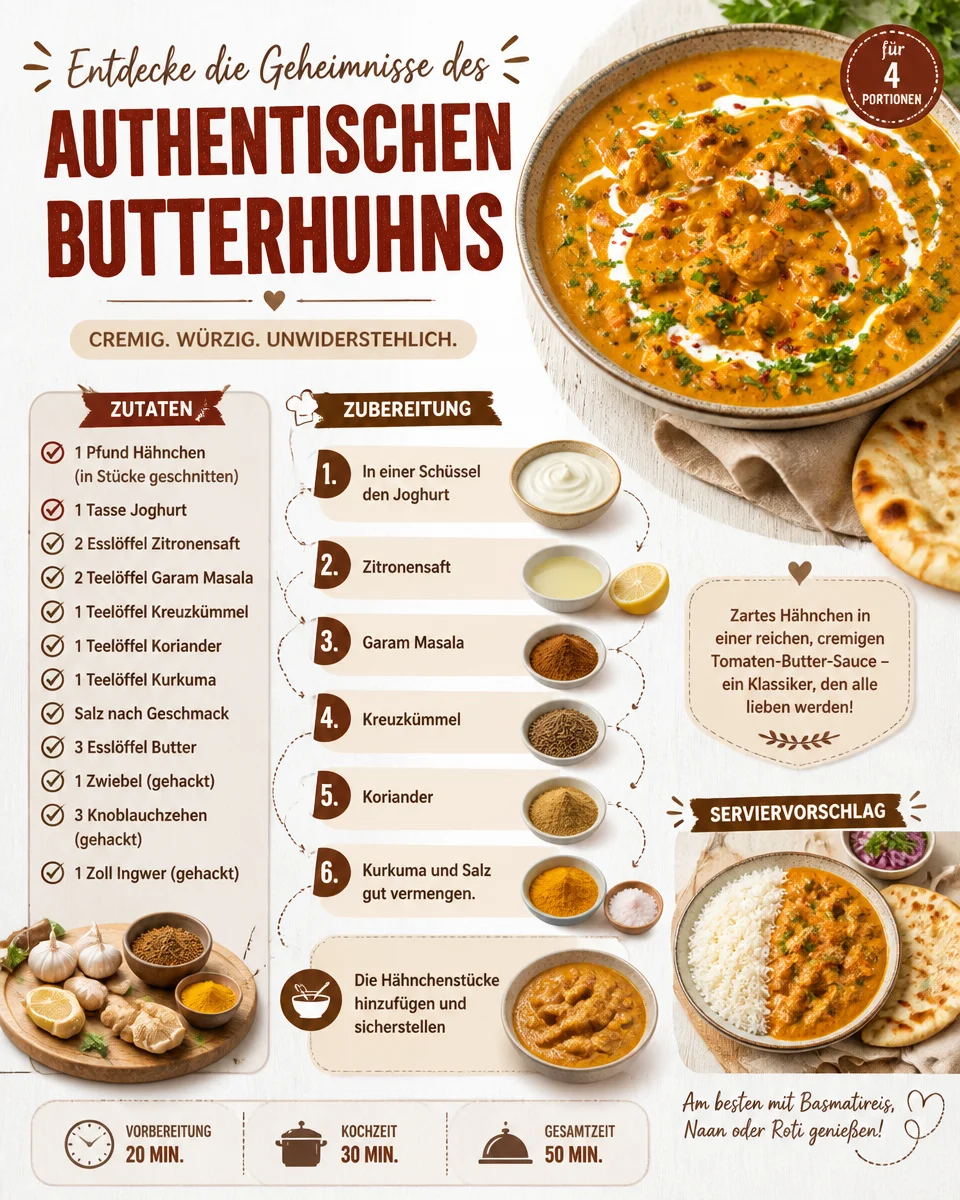 Entdecke die Geheimnisse des authentischen Butterhuhns