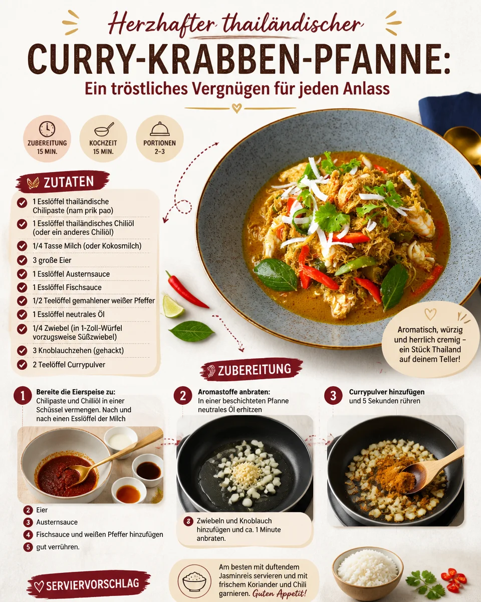 Herzhafter thailändischer Curry-Krabben-Pfanne: Ein tröstliches Vergnügen für jeden Anlass