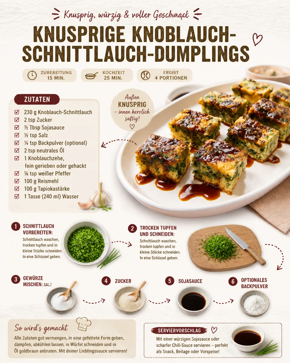 Knusprige Knoblauch-Schnittlauch-Dumplings
