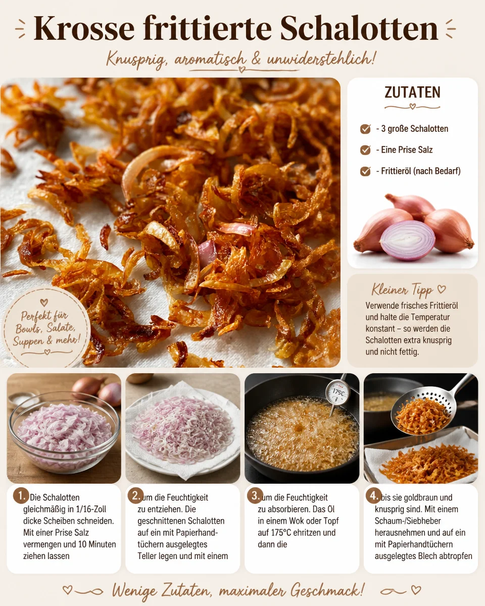 Krosse frittierte Schalotten