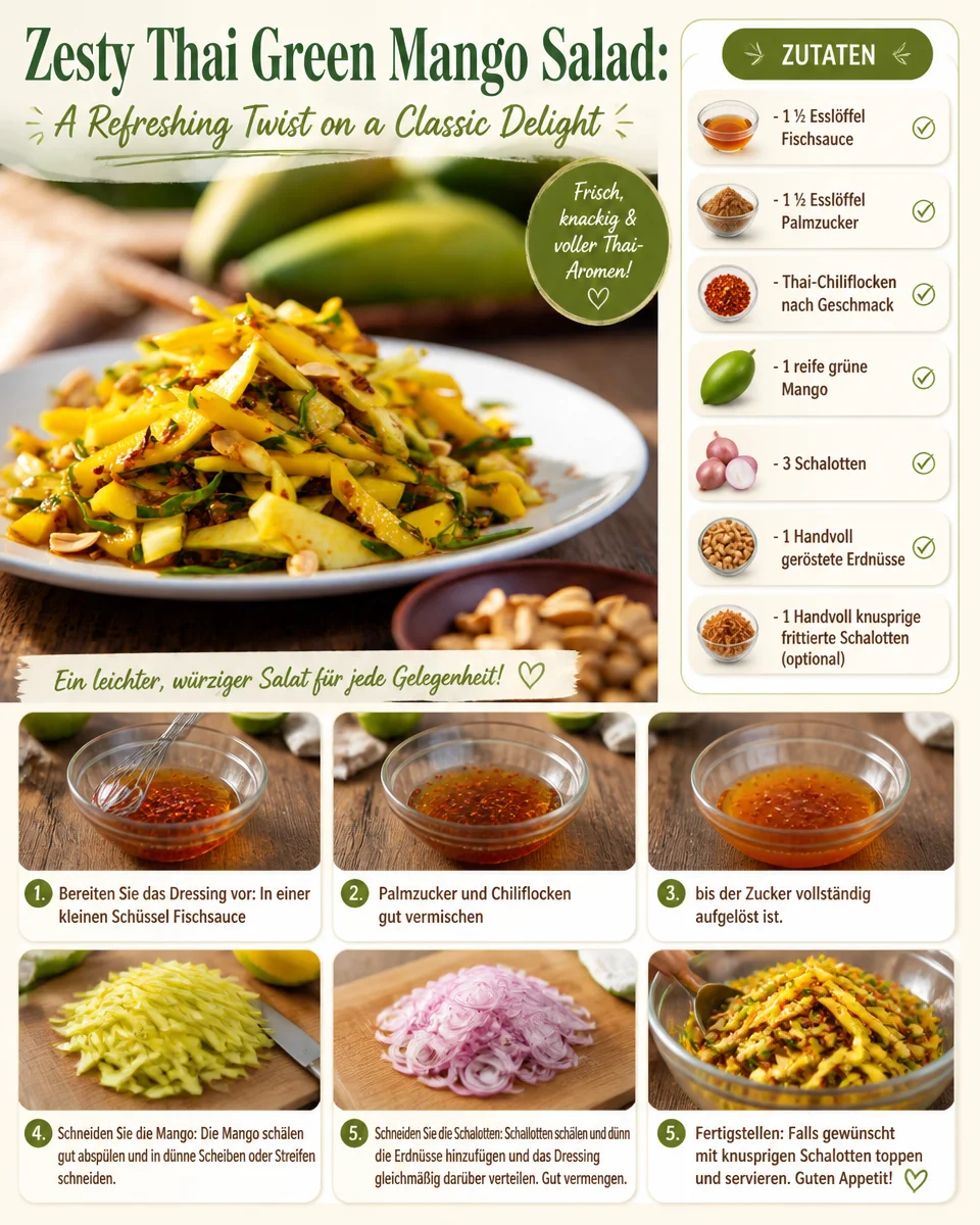Spritziger Thailändischer Grüner Mangosalat: Eine Erfrischende Wendung eines Klassikers