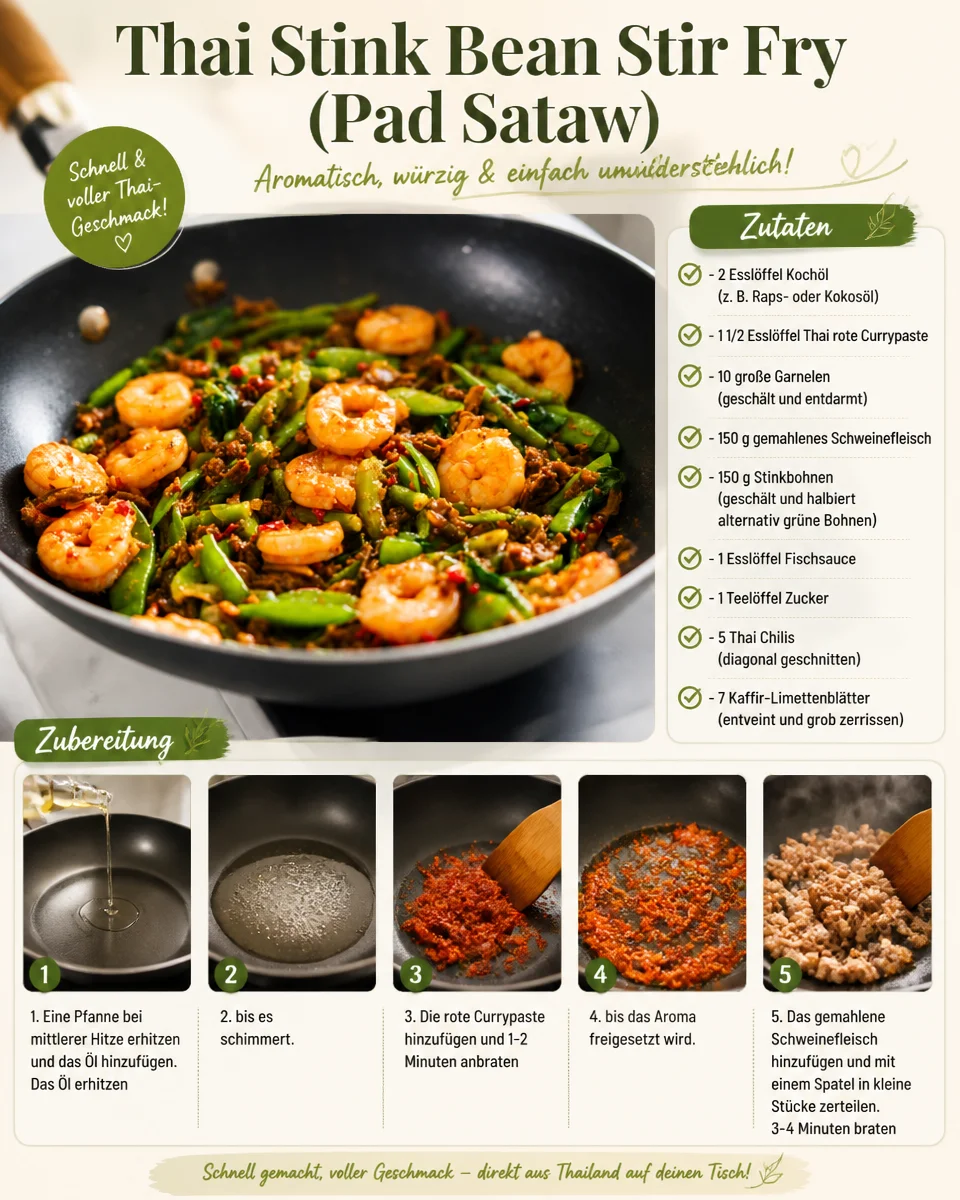 Thai Stinkbohnen-Pfanne (Pad Sataw)