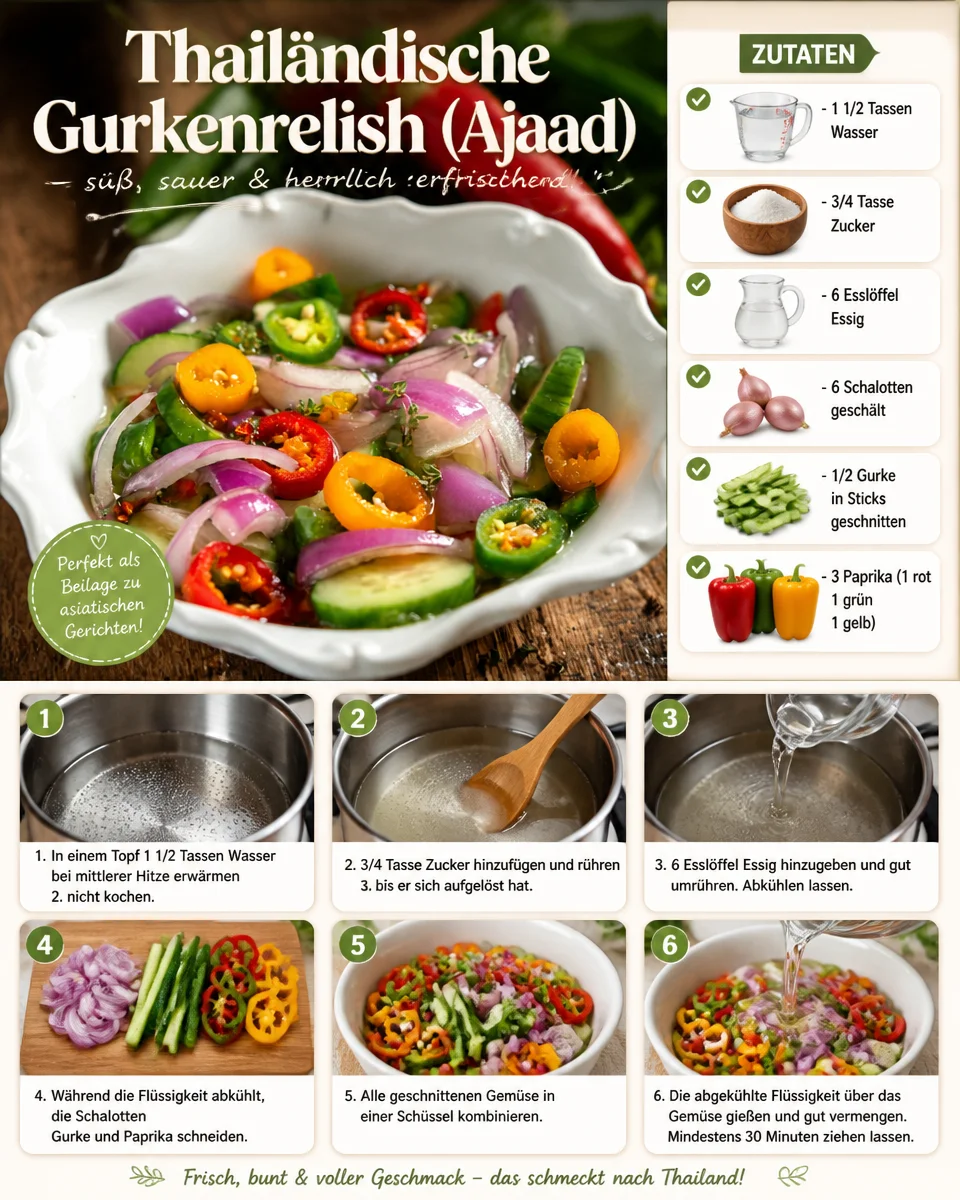 Thailändisches Gurkenrelish (Ajaad)