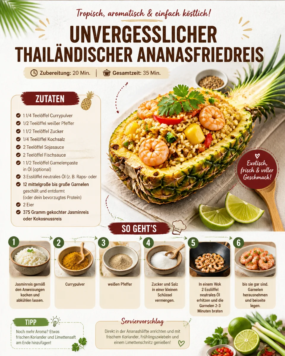 Unvergesslicher thailändischer Ananasfriedreis