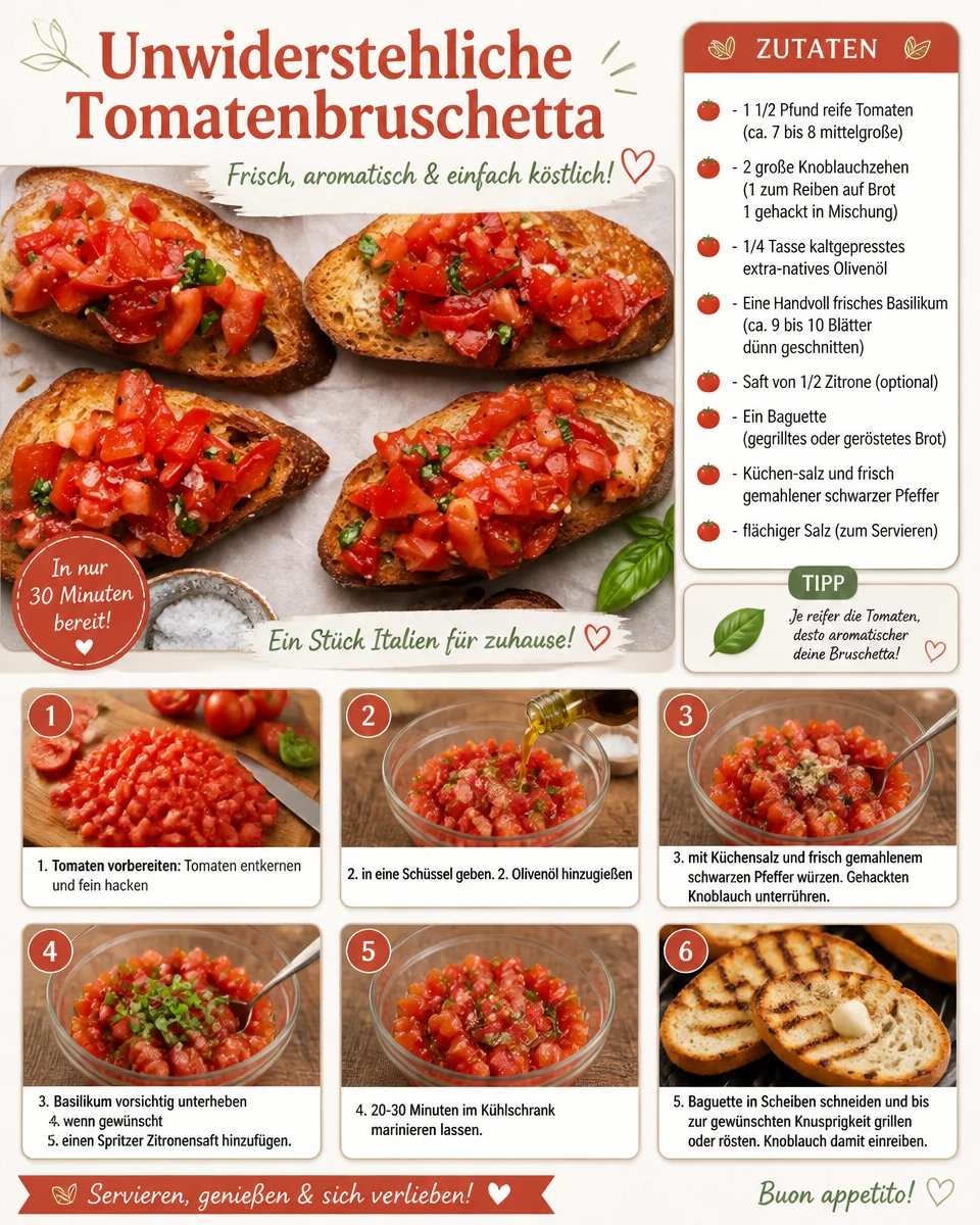 Unwiderstehliche Tomatenbruschetta