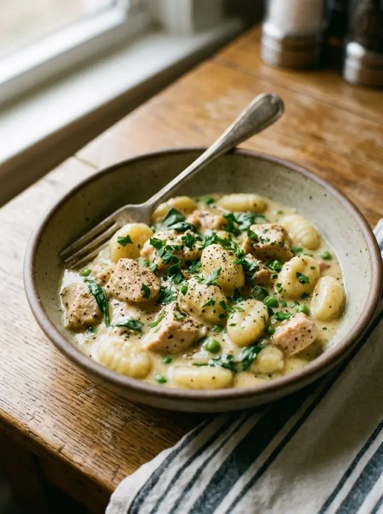 Cremige Hähnchen-Gnocchi