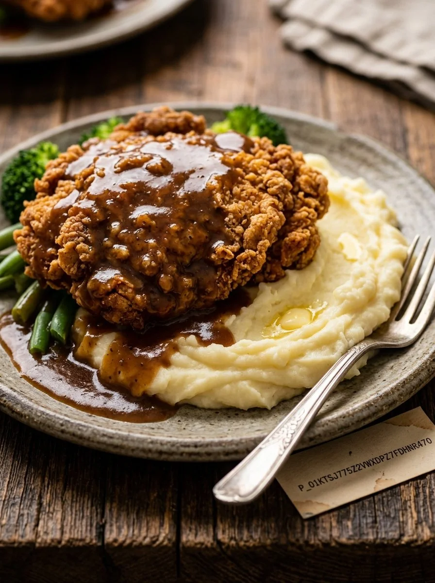 Crispy Chicken mit brauner Soße