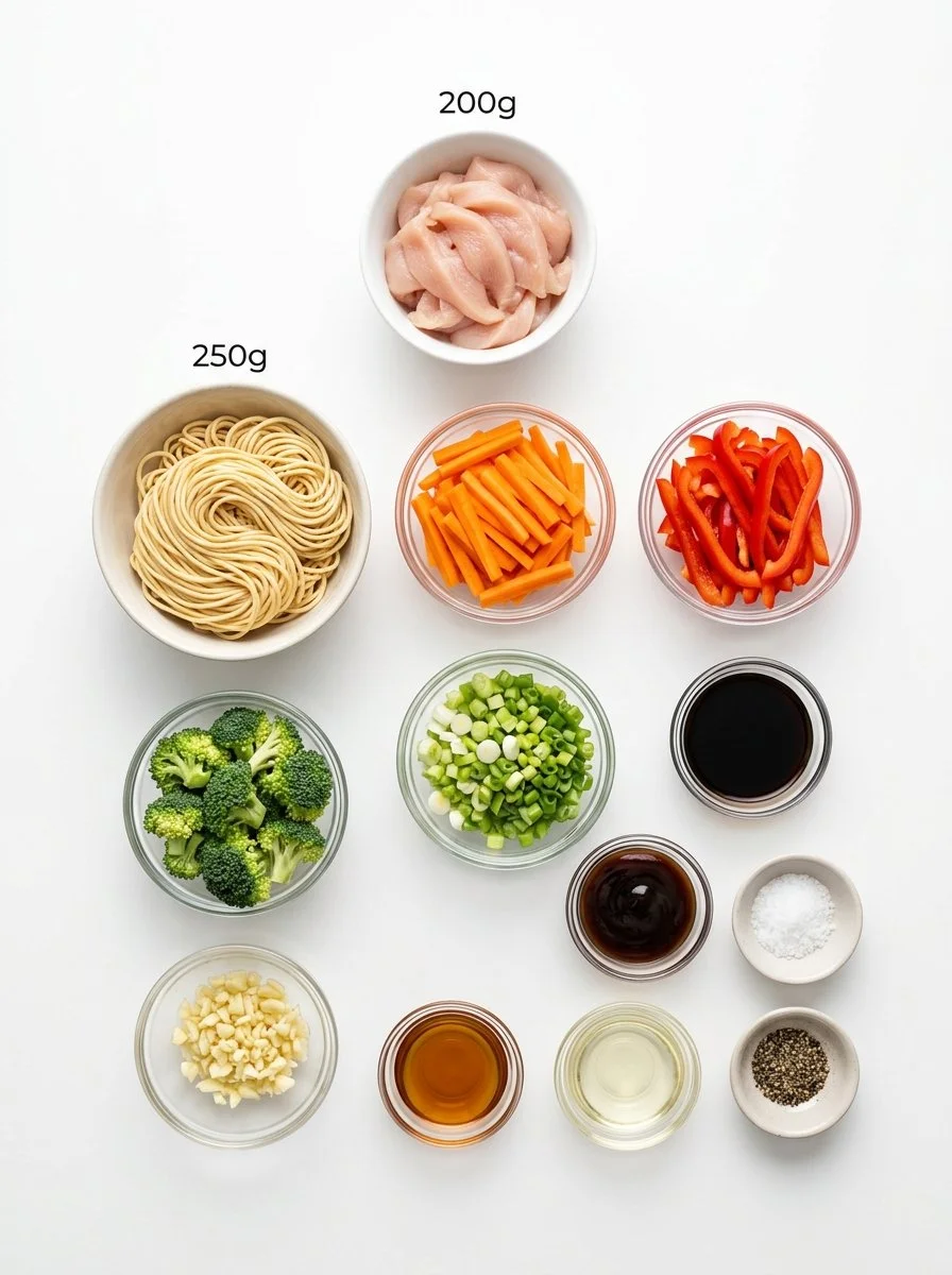 Einfache Hähnchen Lo Mein