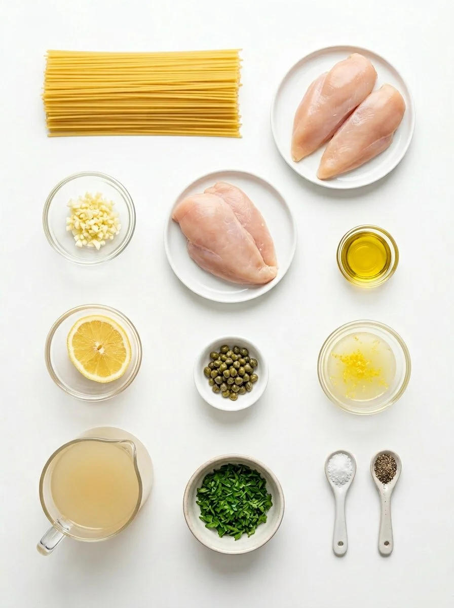 Einfache Hühnchen Piccata Pasta
