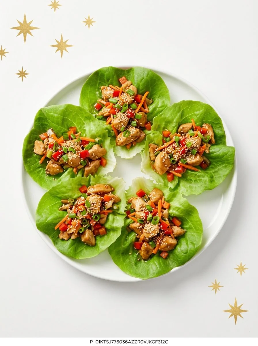 Einfache Hühner-Lettuce-Wraps