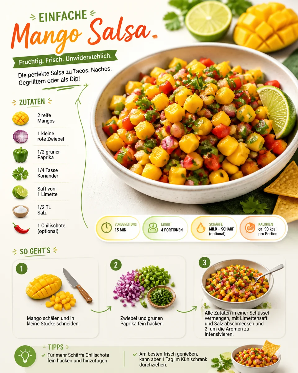 Einfache Mango Salsa