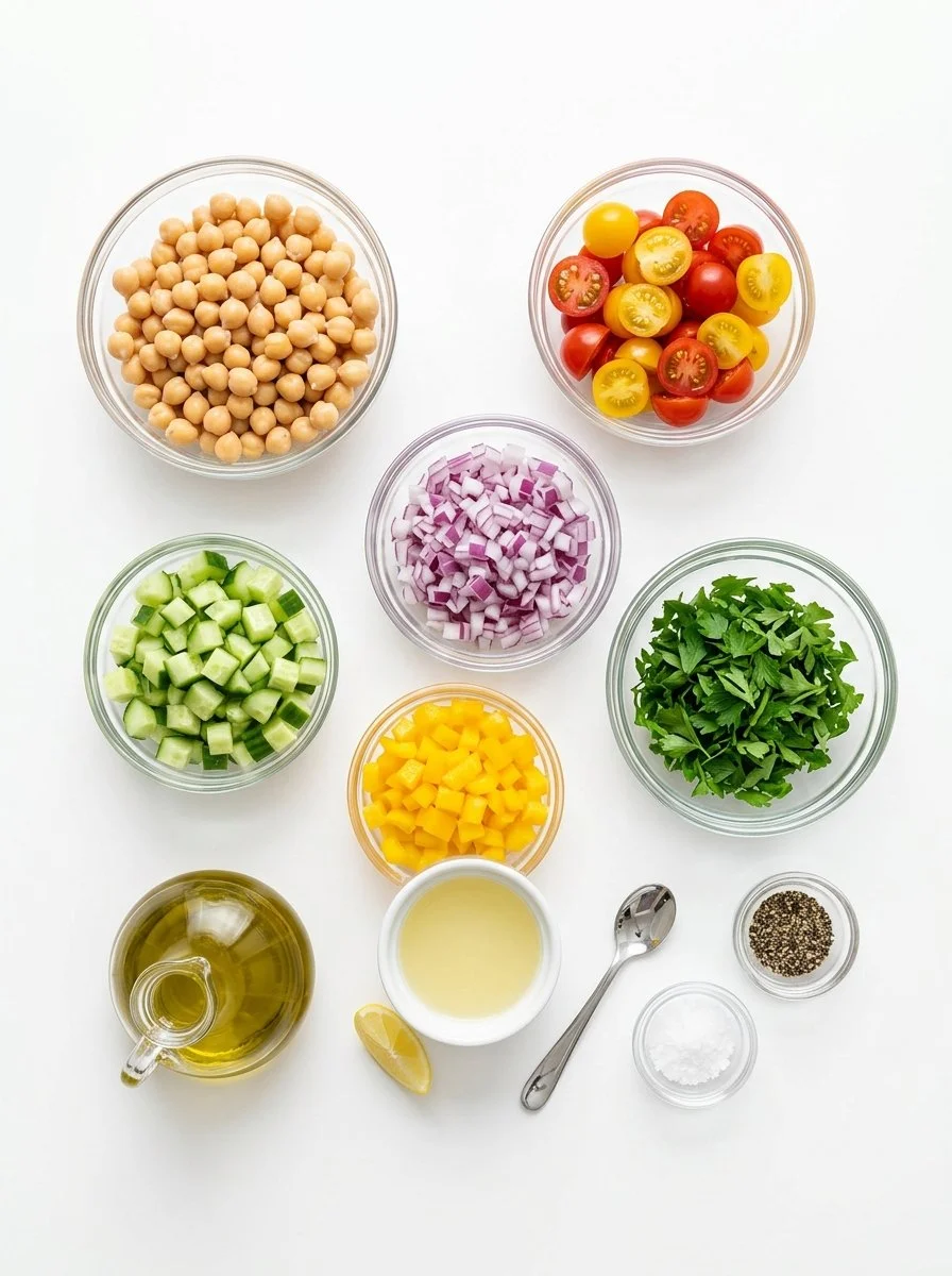 Gesunder Kichererbsensalat